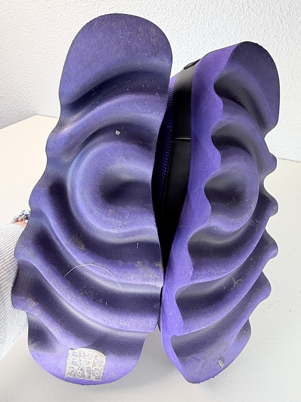 Issey Miyake x United Nude Purple Knit Platform Ankle Boots Size EU 35 US 5 - Picture 6 of 12